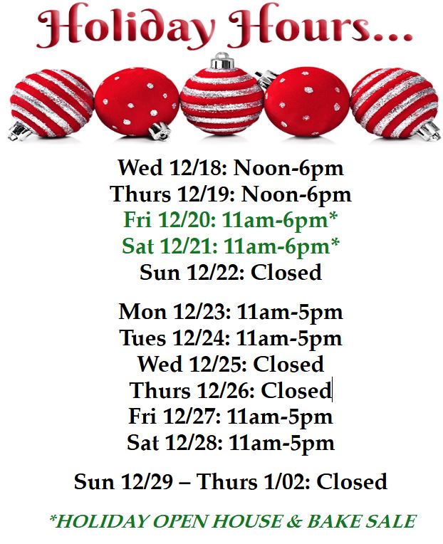 Holiday Hours