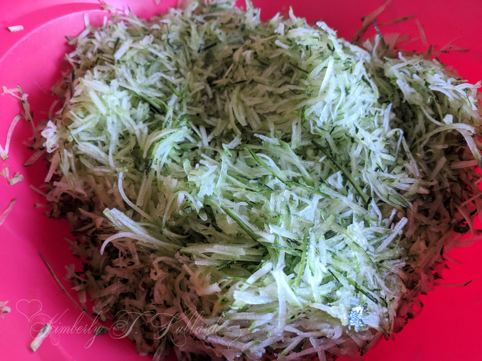 Finely Shredded Zucchini