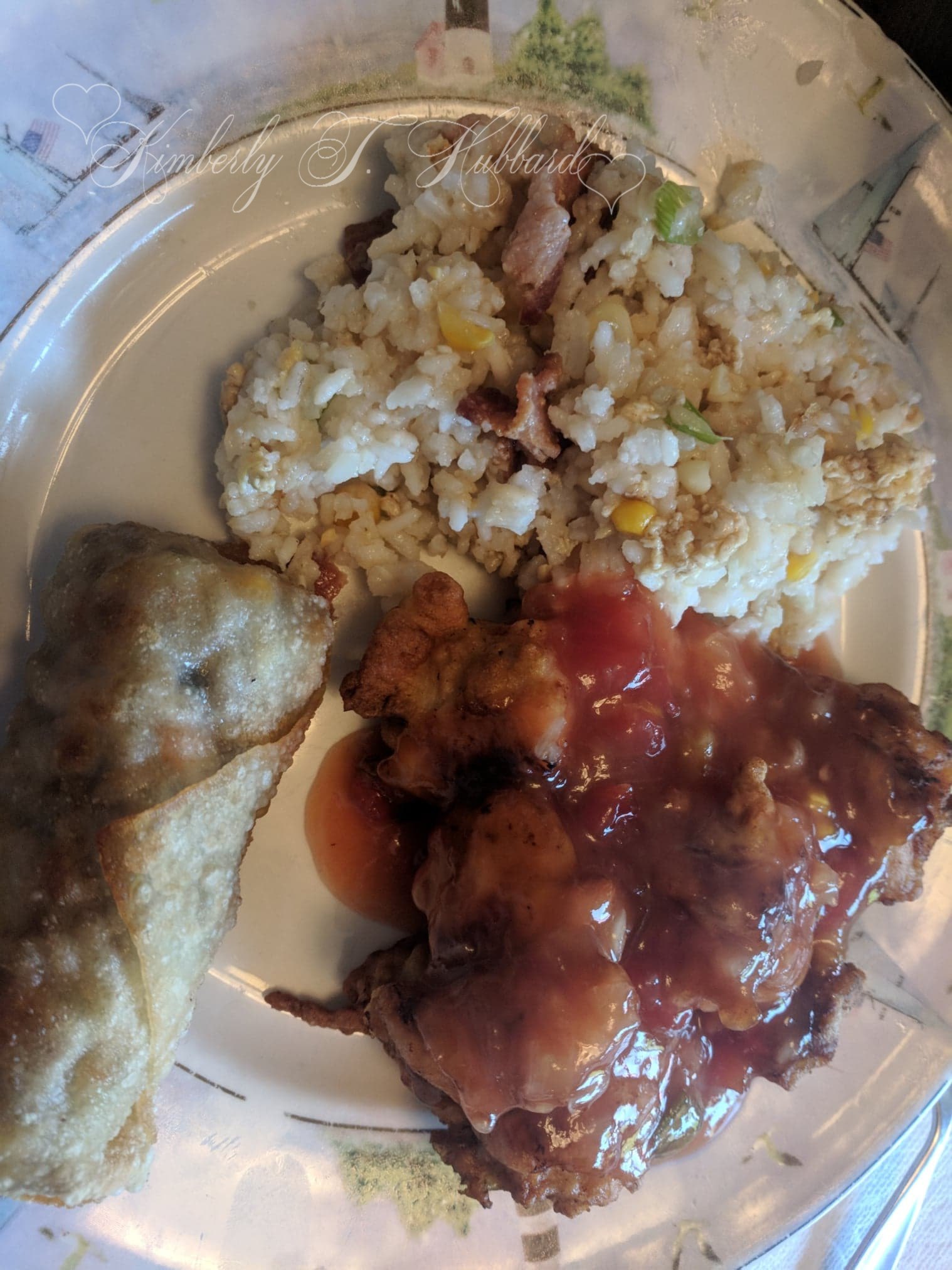 Mandarin Chicken, Fried Rice & Eggroll