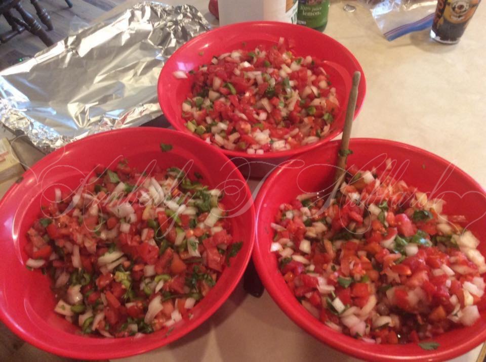 Fresh Salsa, Pre-Cooking. Can definitely be eaten like this.