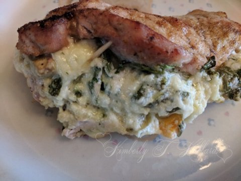 Spinach Artichoke Stuffed Pork Chops