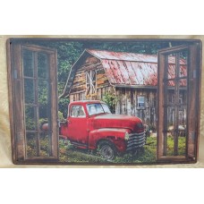 Red Truck Barn Sign