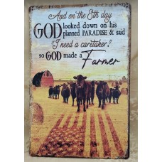 God Made A Farmer Sign