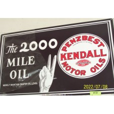 Kendall Motor Oils Sign