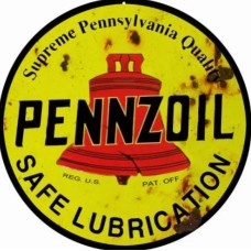 Round Pennzoil Sign