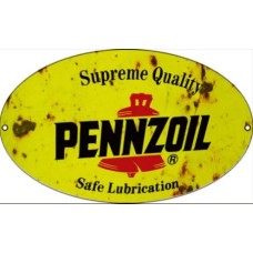 Oval Pennzoil Sign