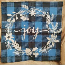 Blue Plaid Joy Pillowcase