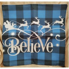 Blue Plaid Believe Pillowcase