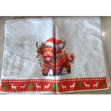 Happy Cow Christmas Towel