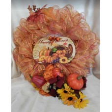 Large Happy Harvest Wreath