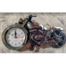 Motorcycle Clock Silver