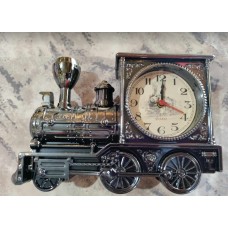 Train Clock Silver