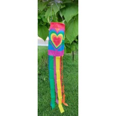 Rainbow Heart Windsock