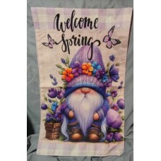 Purple Spring Gnome Flag