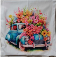 Classic Car & Flowers Pillowcase