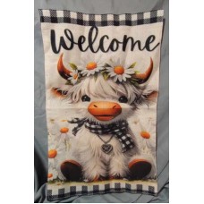 White Cow Welcome Flag