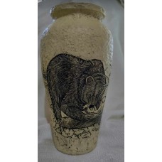 Bear Vase Beige Lg