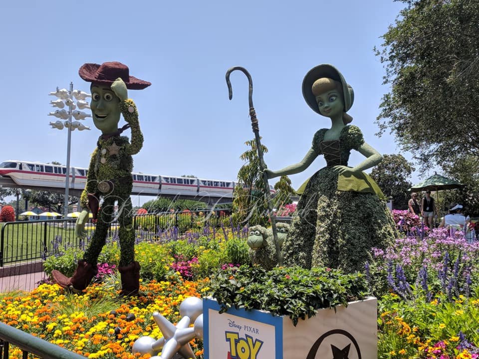 Woody & Bo Peep Topiaries