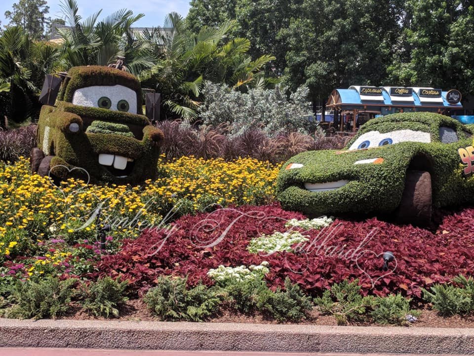 Lightning McQueen & Mater Topiaries